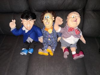 22” Spumco 3 Stooges Moe Larry Curly dolls