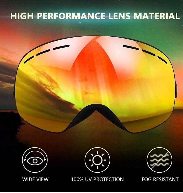 Ski Goggles Snow Snowboard Snowmobile Men Women Youth Kids Anti Fog