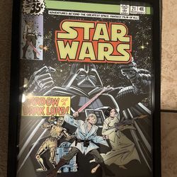 Star Wars Glass Framed Art