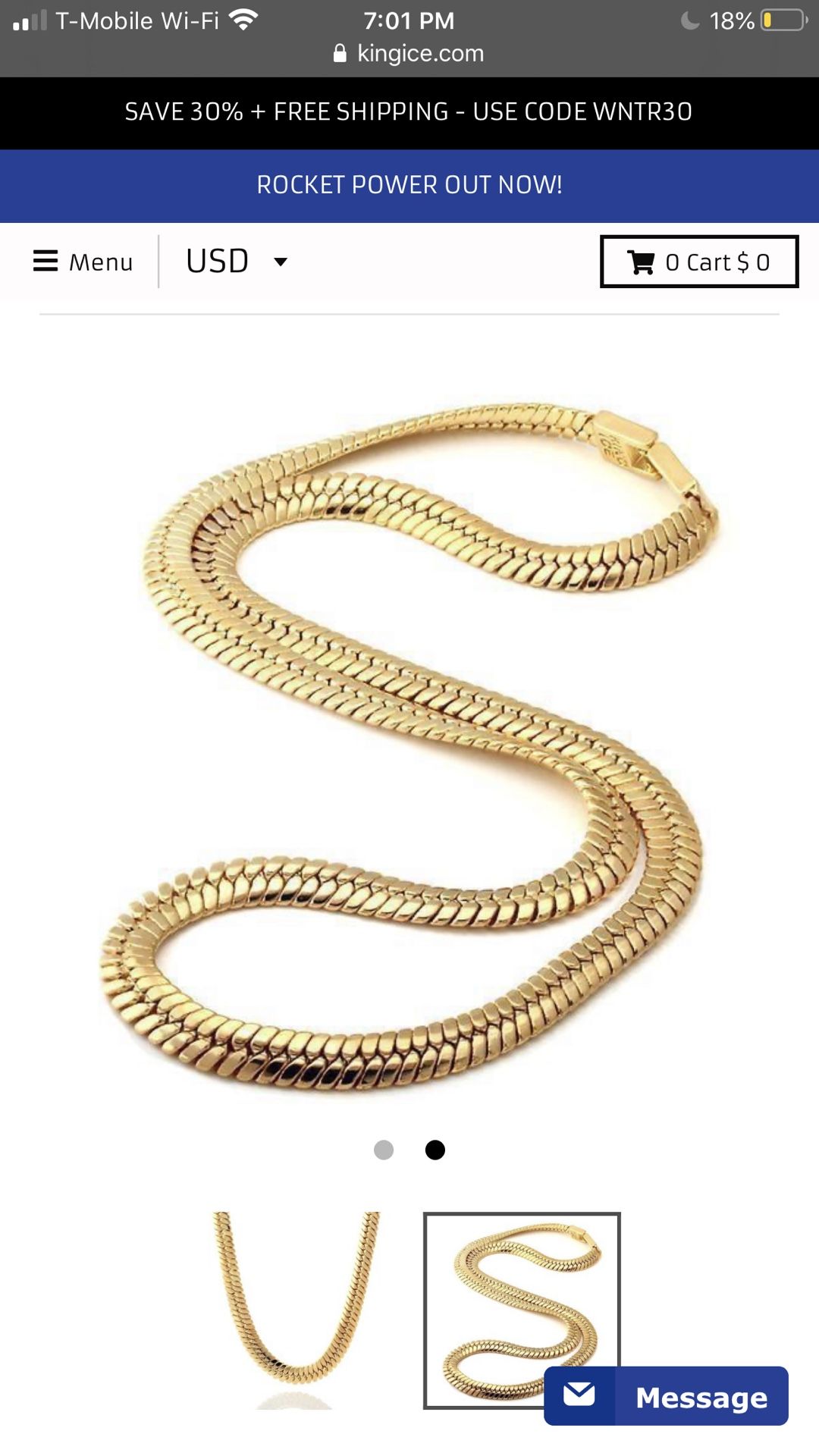 Gold Herringbone chain