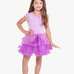 Disney Princess Tangled Rapunzel Purple & Pink Tutu Dress Costume Small 4-6