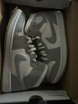 Jordan 1 mid grey wolf women’s size 8