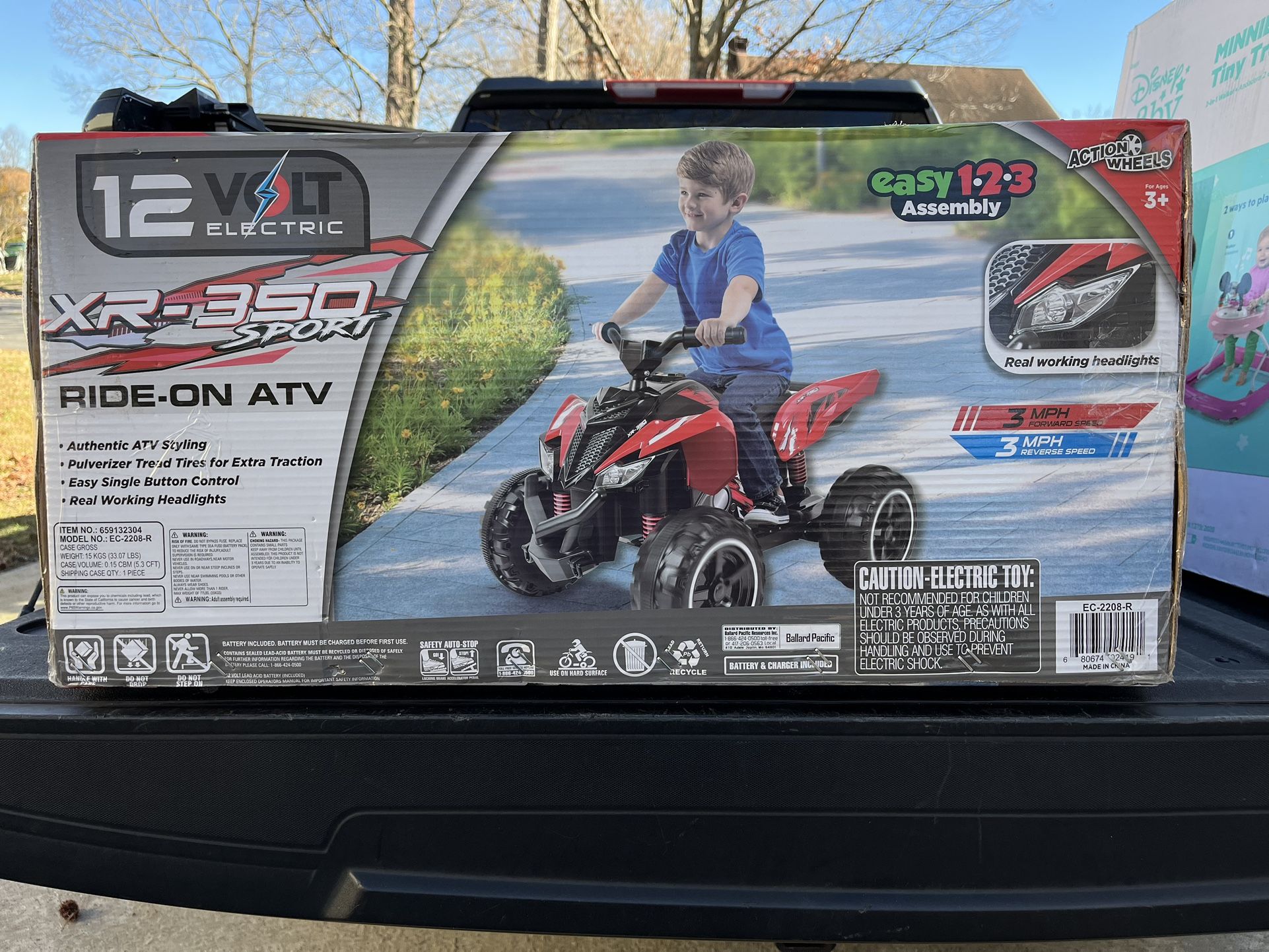 12V XR-350 ATV Powered Ride-on by Action Wheels, Red, for Children, Ages 2-4 Years Old