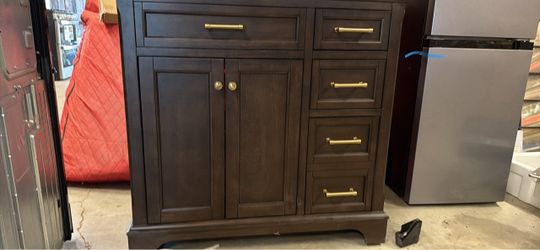 New vanity 34” with marbol top