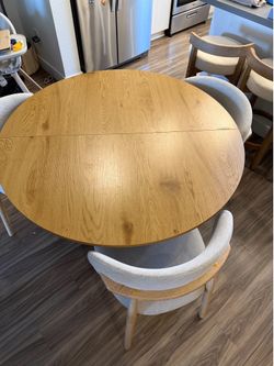 Dining table and chairs