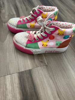 Pokémon High-Top Sneakers Girls size 2. Used.