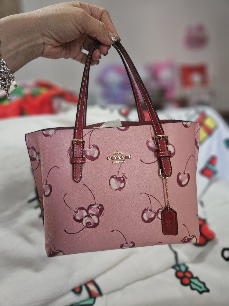 Coach Mollie Tote Cherry
