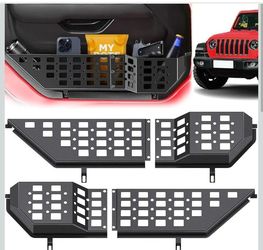 4Pcs Metal Front Side Door Pocket Storage Box for Jeep Wrangler JL JT 2018-2024$30
