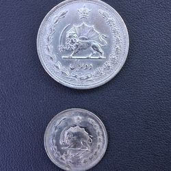 Iran Silver Coins 10 C / 25c. Both 