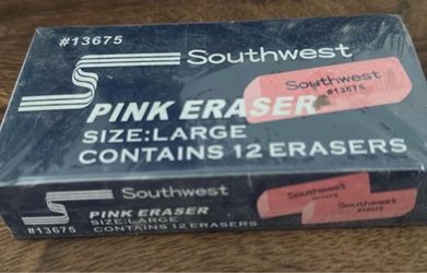 Unopened box- set of 12 pink Southwest erasers