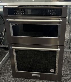 KitchenAid KOEC530PBS 30” Wall Oven + Microwave Combo | Convection + Air Fry | Like New
