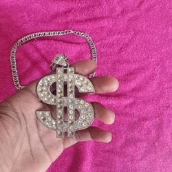 Fancy Dollar Sign Chain Necklace