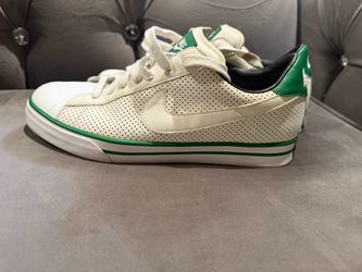 Nike Classic Low Leather White Green Shoes 318333-115 Mens Size 10 Sneakers