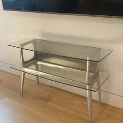 Glass And Metal Shelves Or Tv Stand