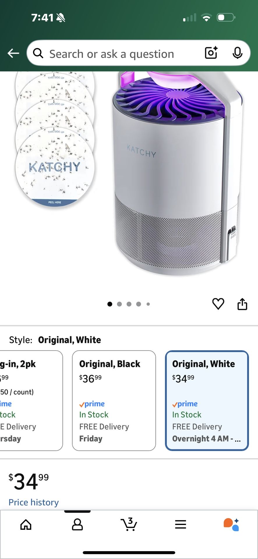 Katchy indoor fly trap