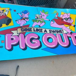Pig Out Dine Like A Swine Leland Arcade Marquee Sign 