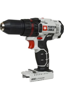 Porter-Cable Cordless Drill: 20V, 1/2" Chuck, Lithium-ion Battery, PCC601 - 2 Speed  (tool Only)