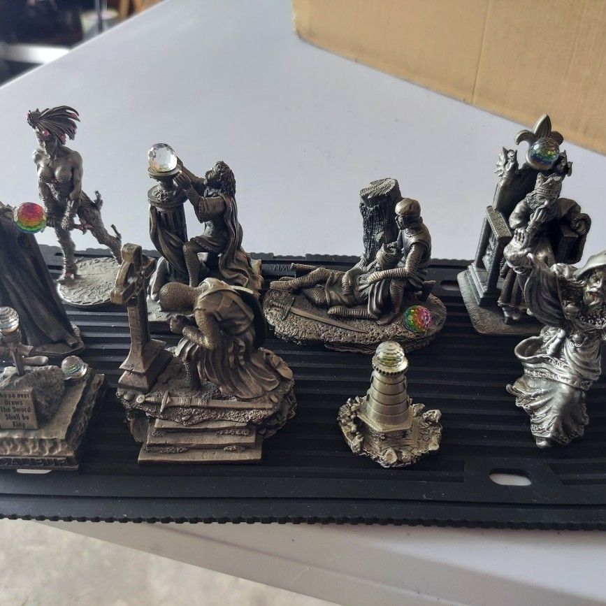Mark Locker King Arthur Pewter With Merlin The Wizard
