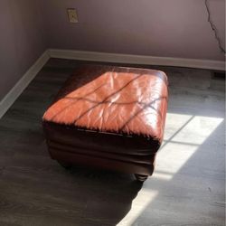 Leather Ottoman/Chair