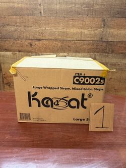Kasat Large Wrapped Straws – 2000 Count Case