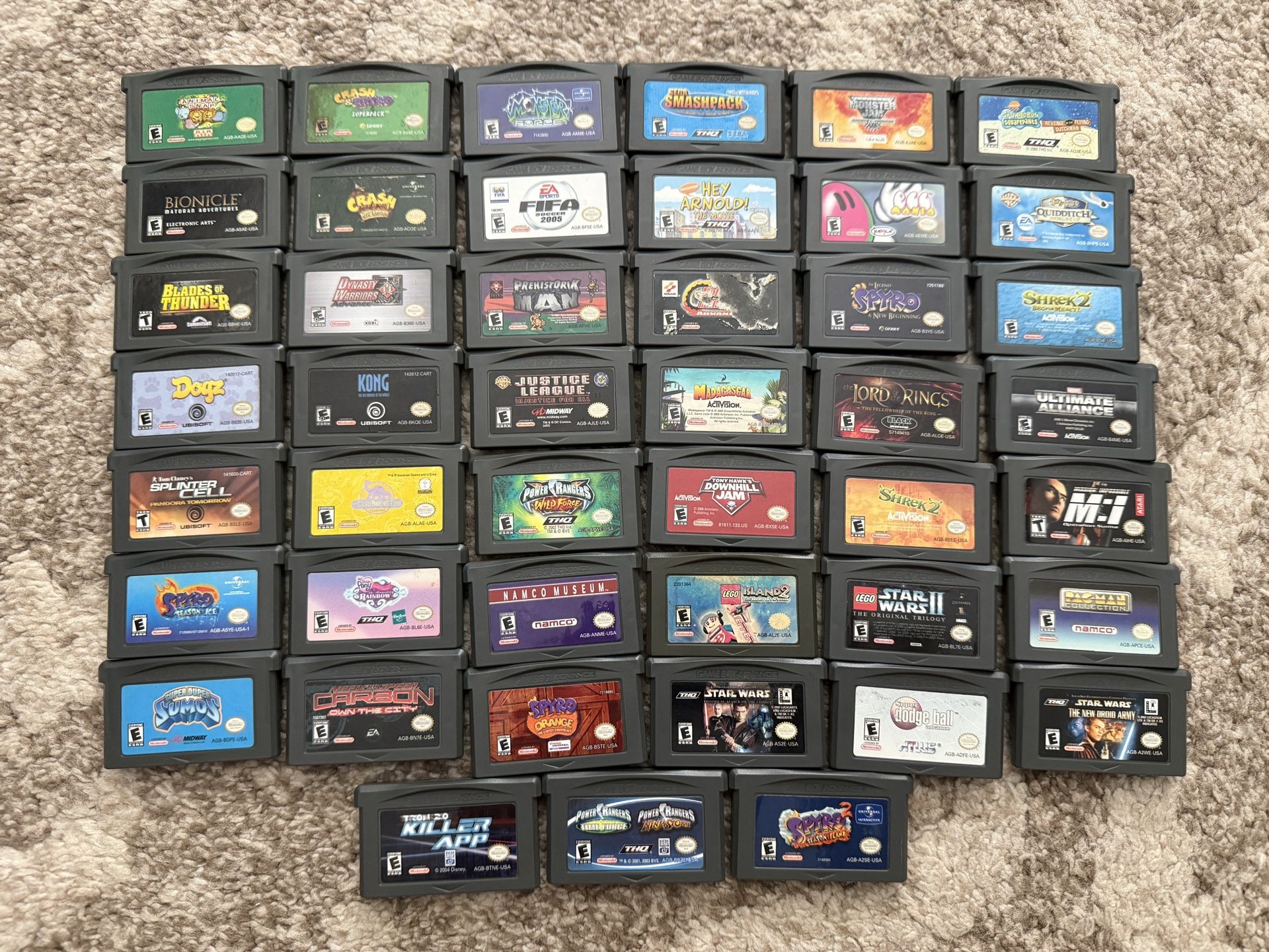 Nintendo Gameboy Advance Games 10 Each