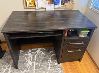 Wooden Desk, Dark Brown