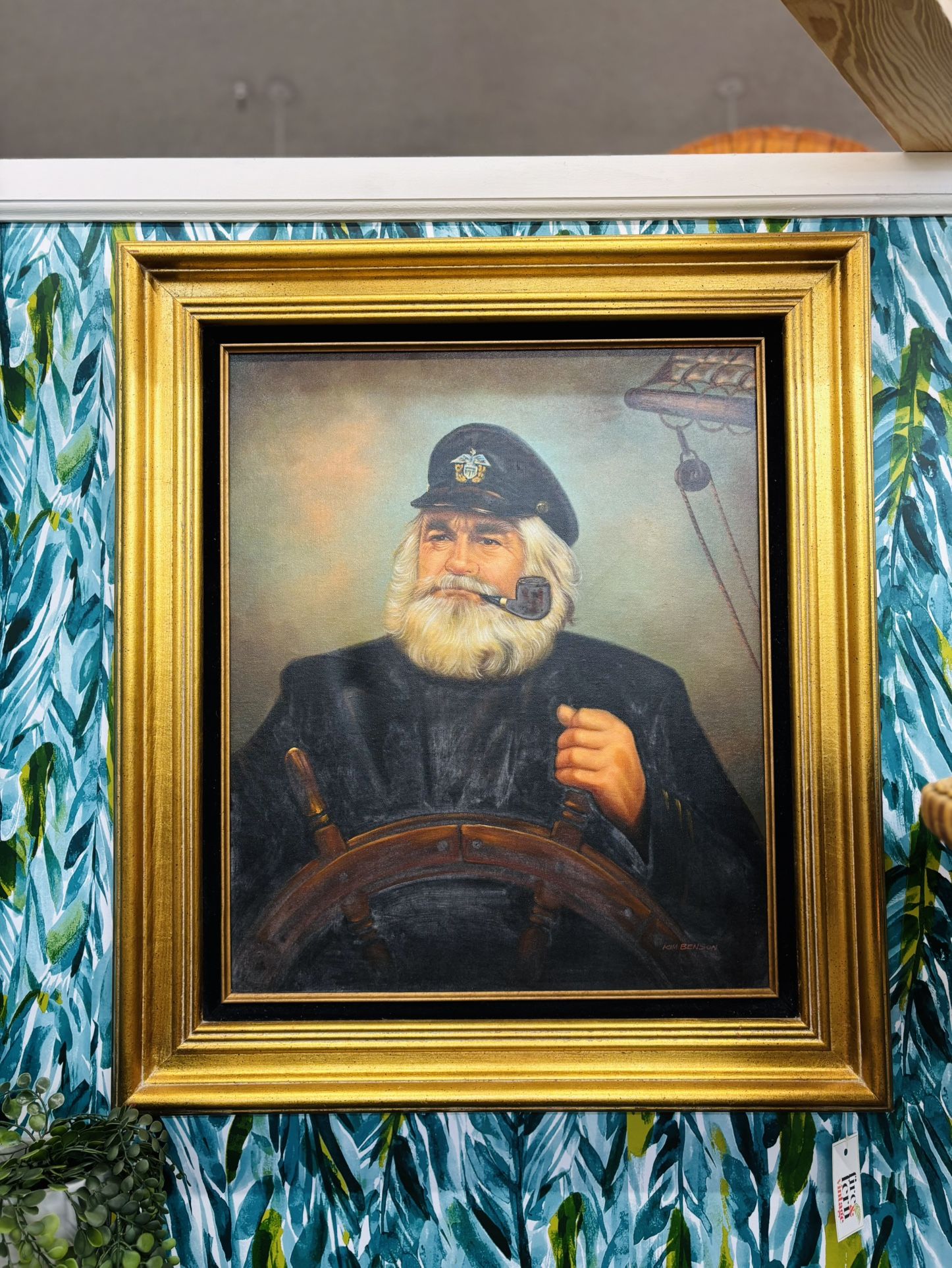 Kim Benson Ship Captain Oil Painting