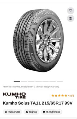 2 x Kumho Solus 215/65R17 99V all season (SUV)