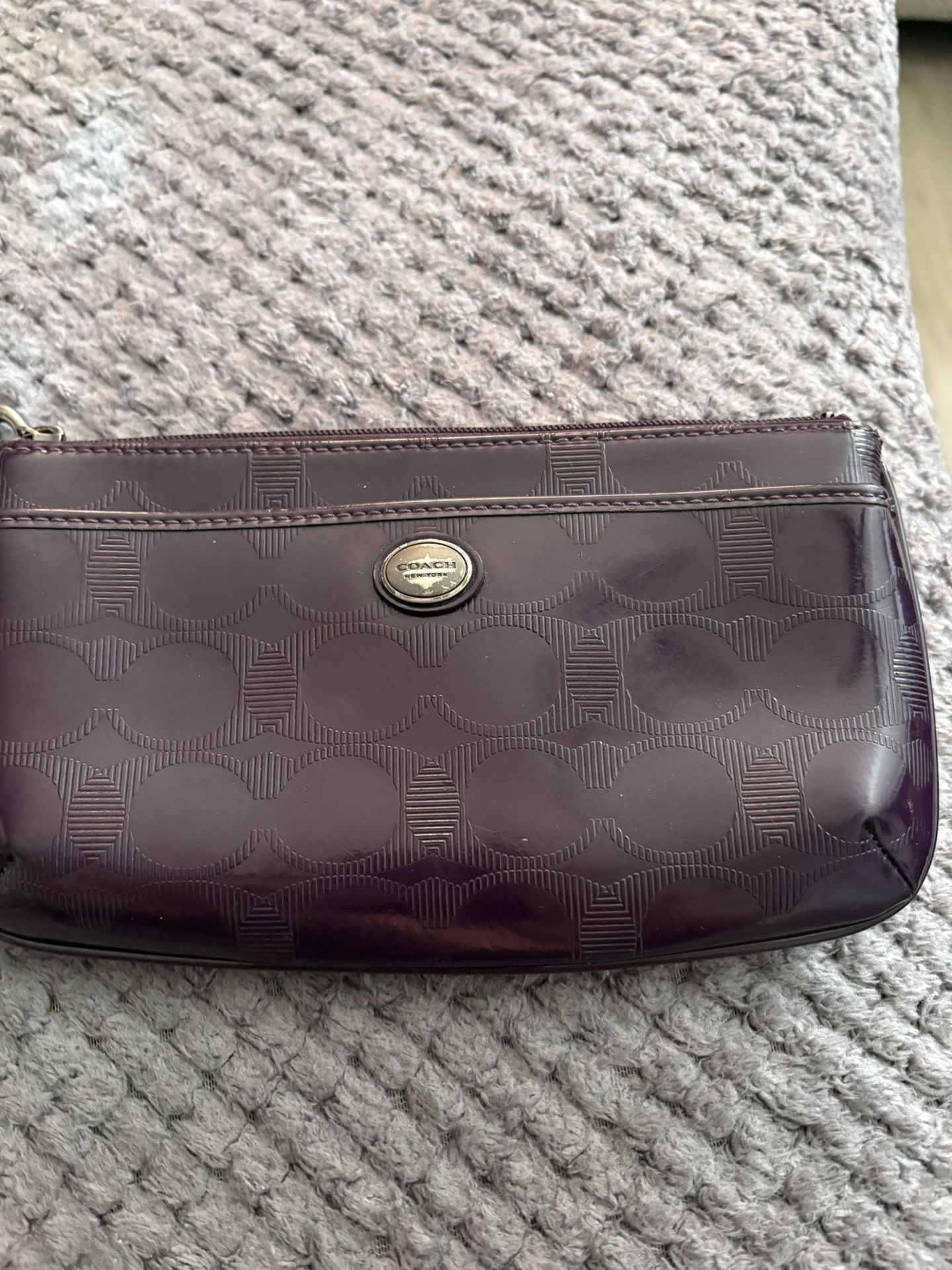 Coach patent leather wristlet