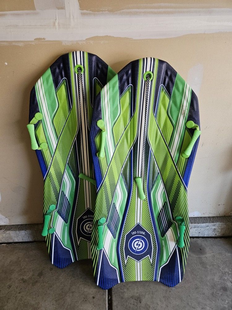 2 Sno-Storm Viper Snow Sleds With Handles (Costco Brand)