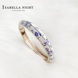 Cloisonné blue&white Bracelet enamel