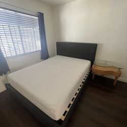 Queen size bed frame with mattress