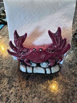 Dungeness crab napkin holder Ceramic local artist from Ferndale