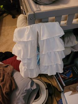 Levtex White Ruffle Diaper Pail