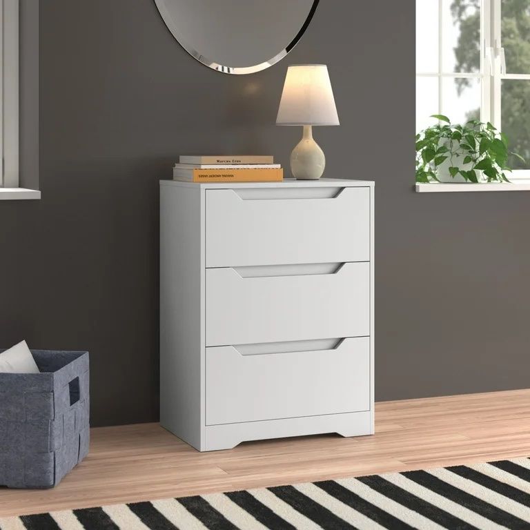 hostack modern 3 drawer dresser Amazon.com: HOSTACK Modern 3 Drawer Dresser, Wood Chest of Drawers with  Storage, Tall Nightstand with Cut-Out Handles, Side End Table, Accent  Storage Cabinet for Living Room, Entryway, Black : Home & Kitchen