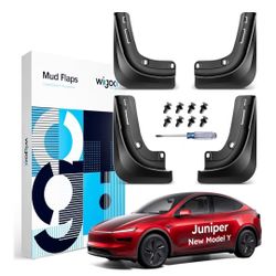 Wigoo 2025 New Tesla Model Y Juniper Accessories Mud Flaps [Stay Clean, Protect Paint] All Weather Guards Body Kits for Tesla New Model Y 2025 2026 La