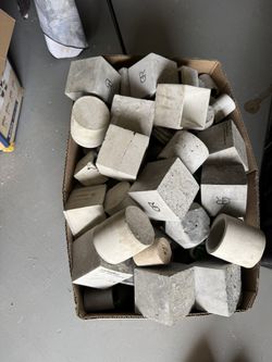 Case Of Various Concrete Vessels For Florists 