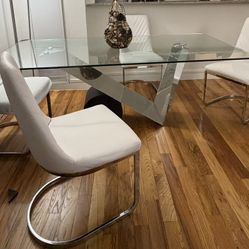 Glass Table Dining Set 