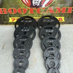 Cap Olympic Barbell Grip Weight Plates $260