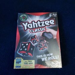 YAHTZEE CLASSIC GAME Hasbro 2012 Red and Black Dice
NEW, FACTORY SEALED