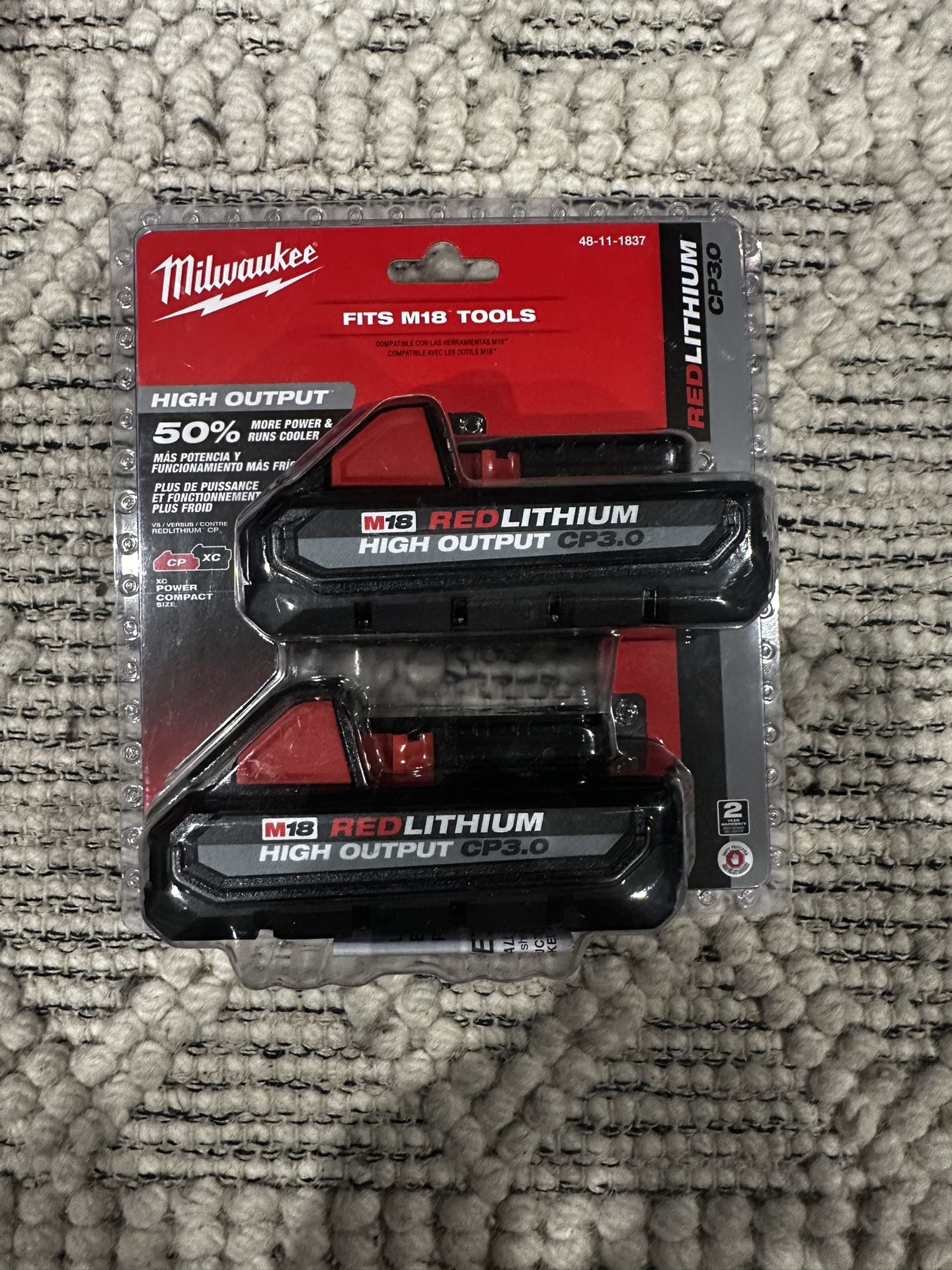 Milwaukee 18v 3.0ah Battery 2 Pack