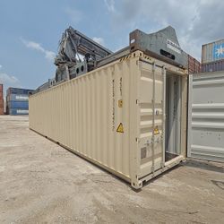 NEW Beige 40HC One Trip Shipping Containers For Sale