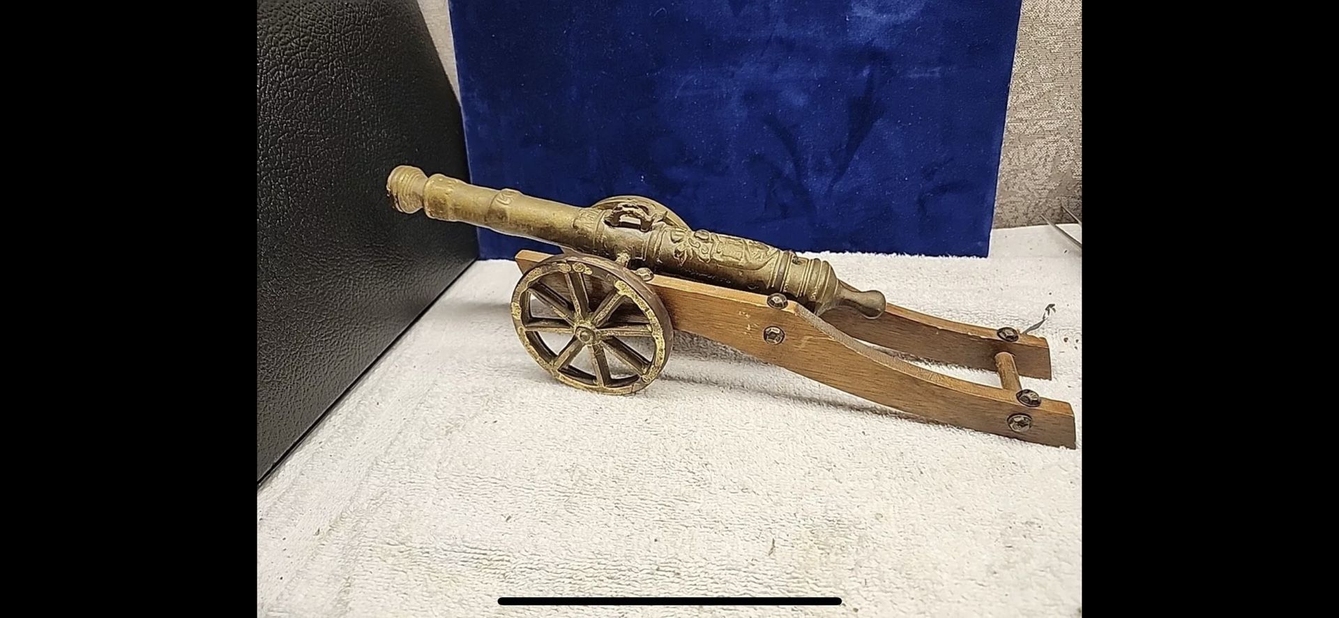 Vintage Decor Brass Cannon Made in Holland 13.5”