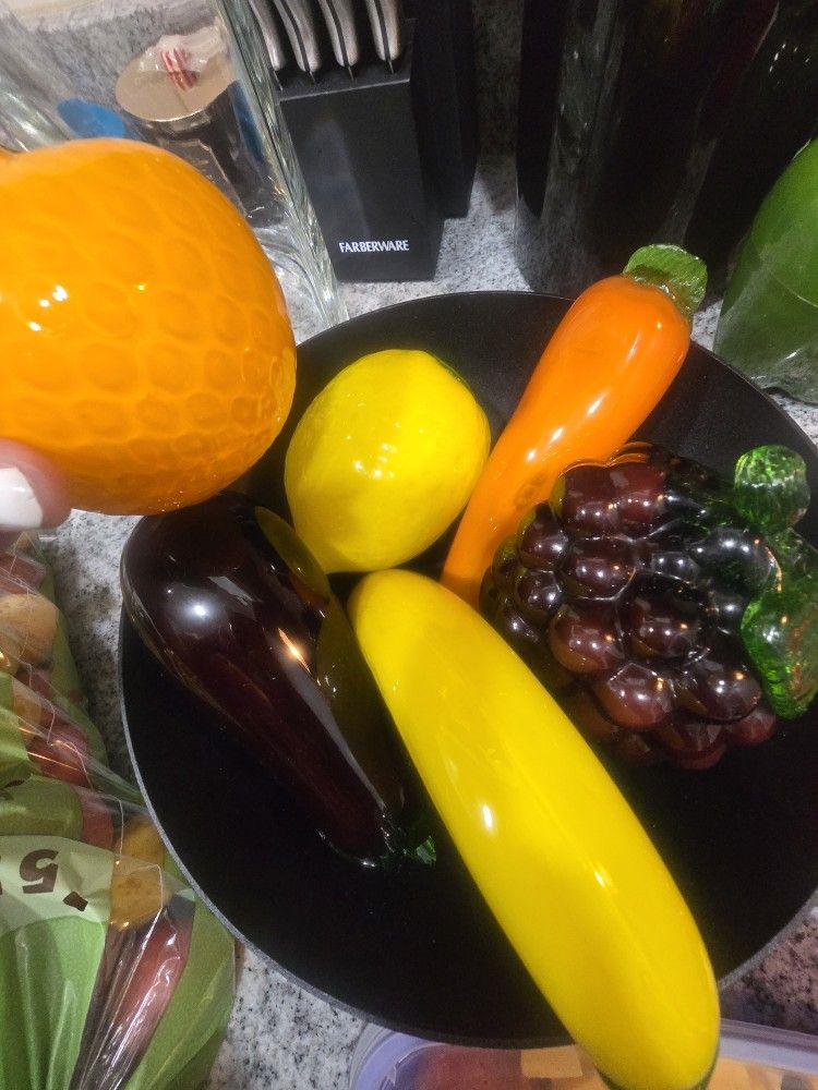 Six GLASS Fruits