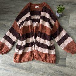 Multi Color Open Cardigan 