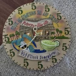 JIMMY BUFFET MARGARATVILLE CLOCK ITS 5 OCLOCK SOMEWHERE 