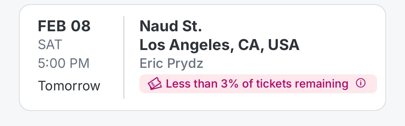 Eric Prdyz Tickets For Saturday Feb 8th