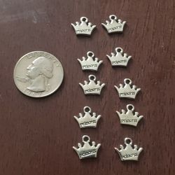 10 princess crown charms you can make earrings necklaces wine indicators put on keychains silver color zinc alloy other charms love are available on m