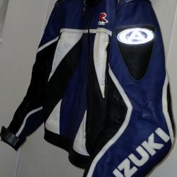 RGSX Suzuki AGV Sport Leather Motorcycle Racing Jacket