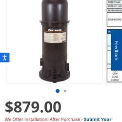 Hayward filter star clear plus 120 sqft